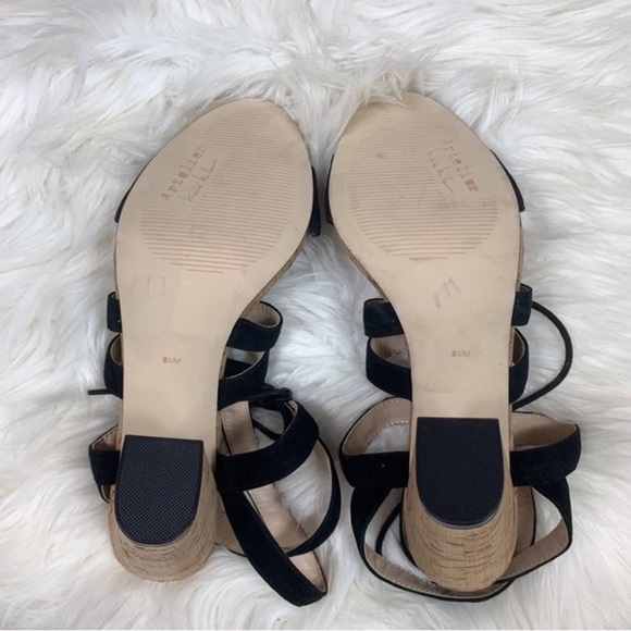 Nicole Miller Artelier Tate Women’s Strappy Block Cork Heels • Lace up • 9 | NEW - Picture 6 of 9